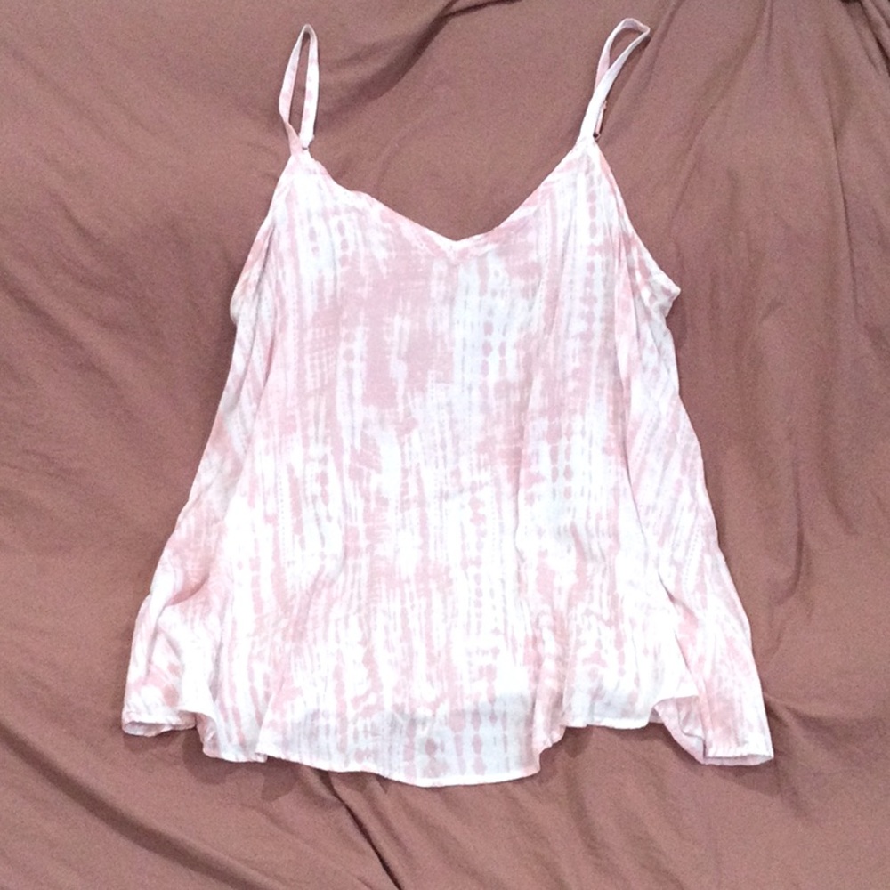 Torrid pink and white cotton tank top size 2